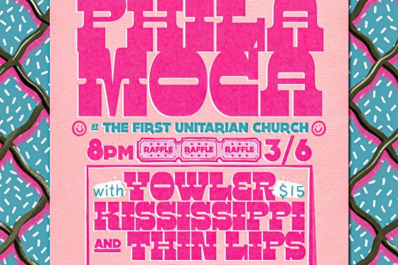 A benefit show for PhilaMOCA happening at the First Unitarian Church on Friday, March 6 and will feature locals Yowler, Kississippi, and Thin Lips.