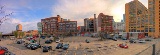 View from the Rail Park, over 13th Street Callowhill District Philadelphia, PA Copyright 2019, Bob Bruhin. All rights reserved.