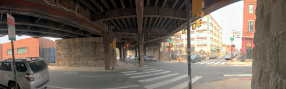 Beneath the Reading Viaduct 11th and Callowhill Streets Callowhill District Philadelphia, PA Copyright 2019, Bob Bruhin. All rights reserved.