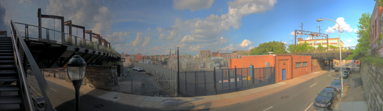 View from The Rail Park 1109 Callowhill Street Philadelphia, PA Copyright 2019, Bob Bruhin. All rights reserved.