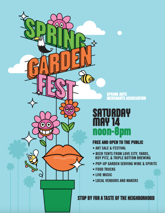 Spring Garden Fest - Saturday, May 14 Noon-8pm - free and open to the public